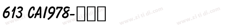 613 CAI978字体转换